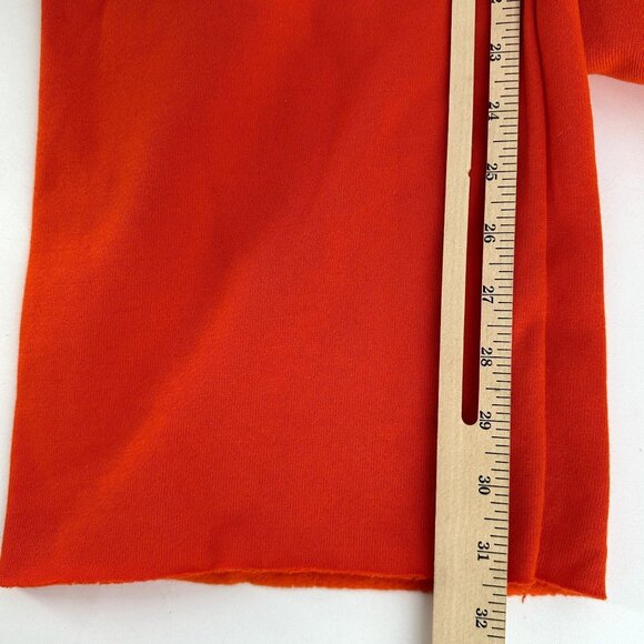 Soffe Women's Sweatpants Soft Orange Wide Leg Pants Size Large Raw Hem - Picture 9 of 10